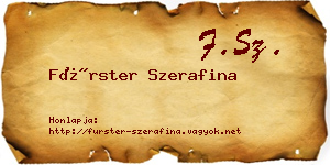 Fürster Szerafina névjegykártya
